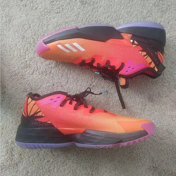 Adidas D.O.N. Issue 4 Day Of The Dead Orange Men Basketball Sneakers Size 13.5