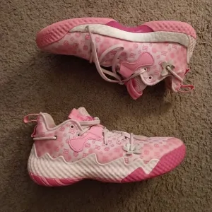 ADIDAS Harden Vol 6 Monogram Pink Cloud Basketball Sneakers Mens SZ 6.5 PREOWNED