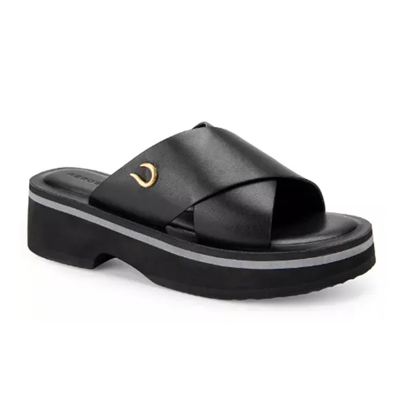 Aerosoles Women's Charlie Slide Sandal, Black, 5