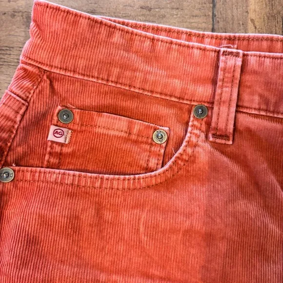 AG ADRIANO GOLDSCHMIED Cinnamon Corduroy Alexxis Short,size 31R,High Rise Wedgie