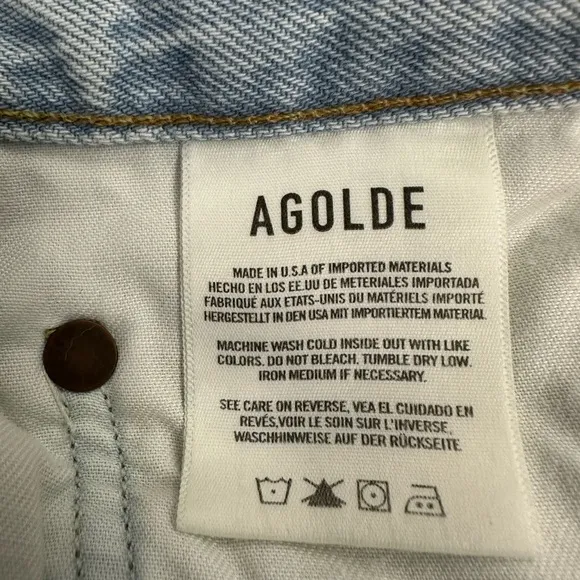 AGOLDE Astrid Slice Denim Maxi Skirt in Fragment Size 26