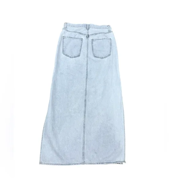 AGOLDE Astrid Slice Denim Maxi Skirt in Fragment Size 26