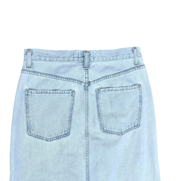 AGOLDE Astrid Slice Denim Maxi Skirt in Fragment Size 26