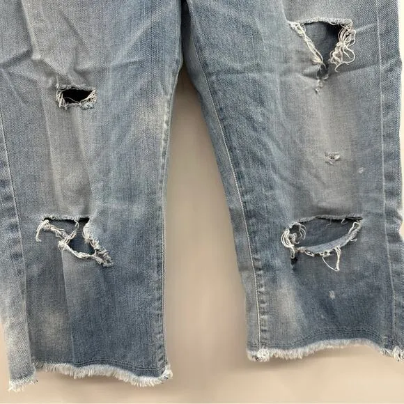 AGOLDE Dakota Distressed‎ Relaxed Boyfriend Capri Relaxed Skater Shorts Sz 28