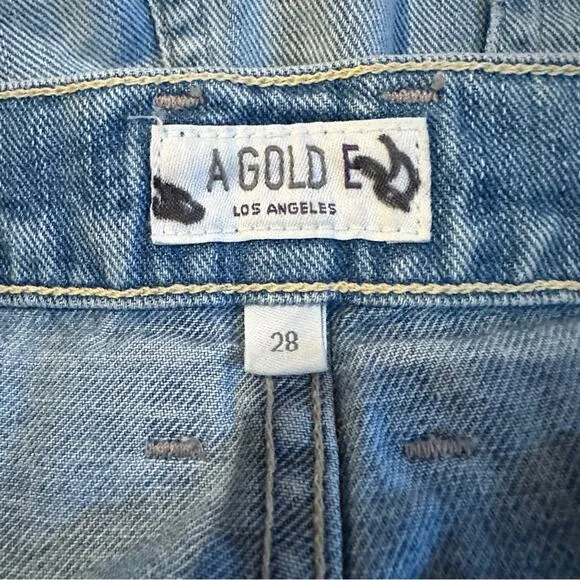 AGOLDE Dakota Distressed‎ Relaxed Boyfriend Capri Relaxed Skater Shorts Sz 28