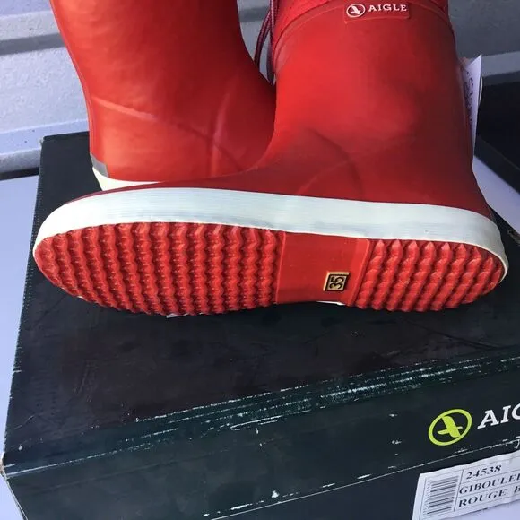 Aigle Giboulee RougeBlanc Size 4.5