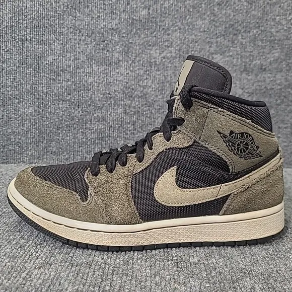 Air Jordan 1 Mid Olive Women's Basketball Sneakers BQ6472-030 Shoe Size 8.5W/7M