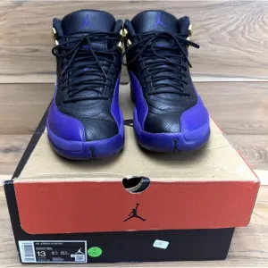 Air Jordan 12 Retro CT8013-057 Mens Sneakers Sz 13 Black Purple Basketball Shoes