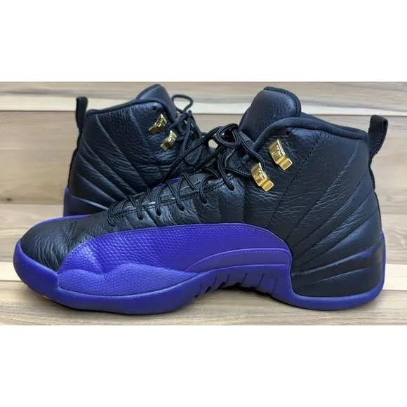 Air Jordan 12 Retro CT8013-057 Mens Sneakers Sz 13 Black Purple Basketball Shoes