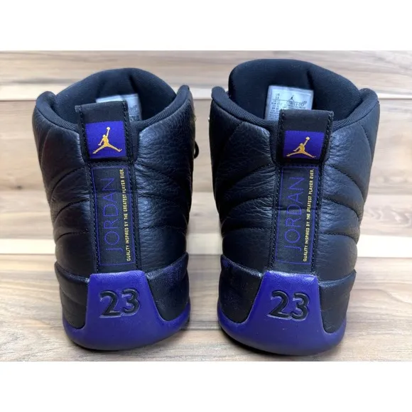 Air Jordan 12 Retro CT8013-057 Mens Sneakers Sz 13 Black Purple Basketball Shoes