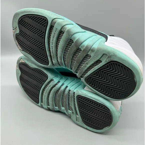 Air Jordan 12 Retro GS Basketball Sneakers Light Aqua Size 6Y