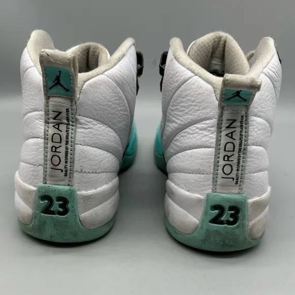 Air Jordan 12 Retro GS Basketball Sneakers Light Aqua Size 6Y