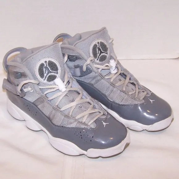 AIR JORDAN 6 RINGS GS COOL BASKETBALL SNEAKERS 6Y