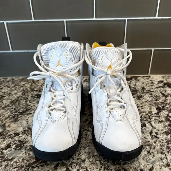 Air Jordan White and Yellow Sneakers