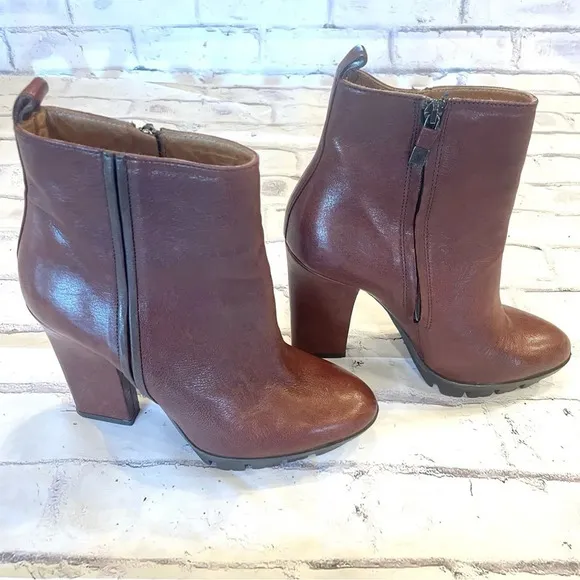 Alberto Fermani Womens Vervelli Lug Sole Leather Ankle Booties Chunky Sz 39 (9)