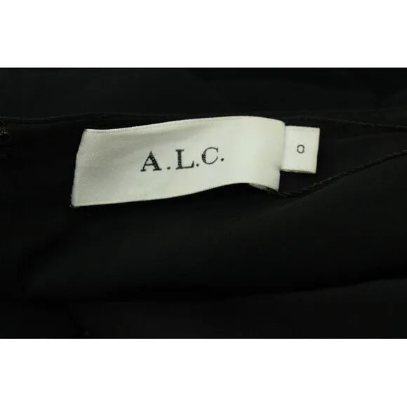 A.L.C. Madison Studded Cocktail Mini Dress in Black Viscose