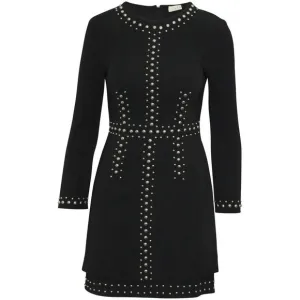 A.L.C. Madison Studded Cocktail Mini Dress in Black Viscose