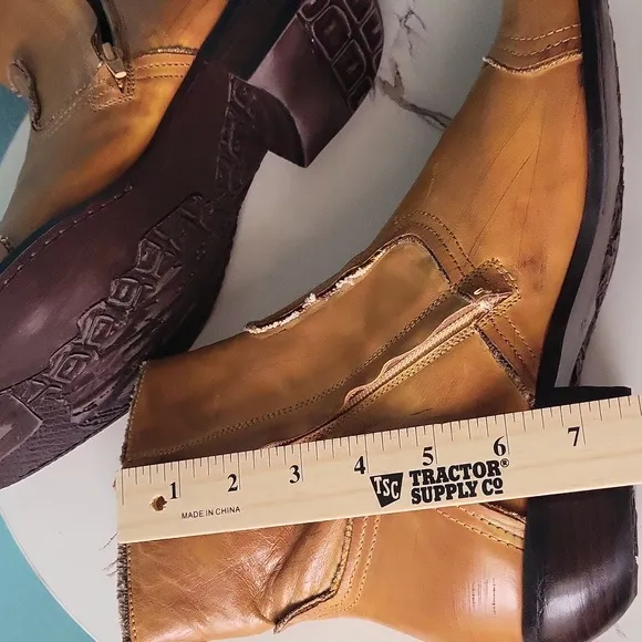 Aldo Brown and Tan men's ankle Boots with Smooth Leather and Pointed Toe