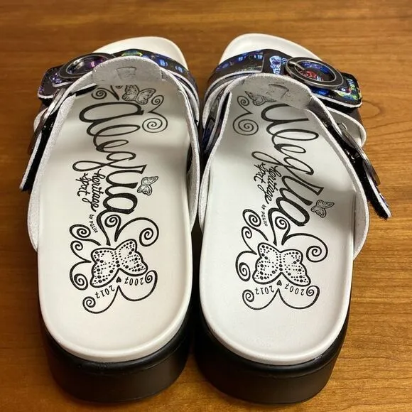 Alegria Vita Sugar Skulls Slide Sandals Size 36 | 6-6.5