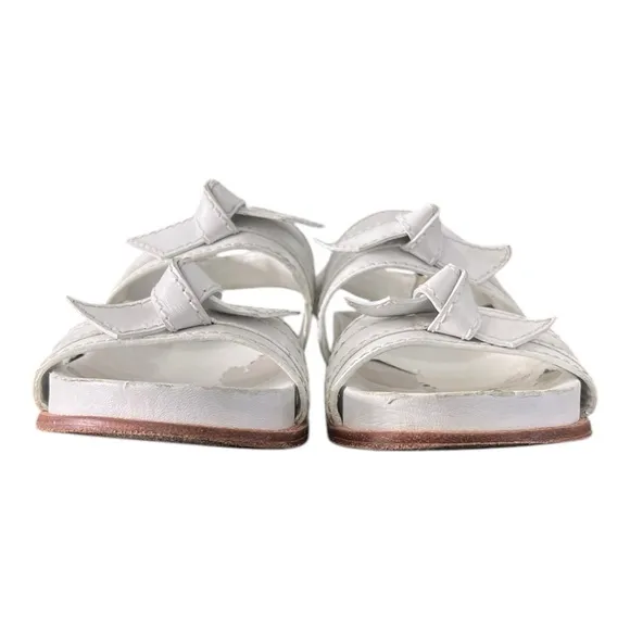 Alexandre Birman Clarita Sport Sandal White  Leather US Size 7.5 EU 38.5