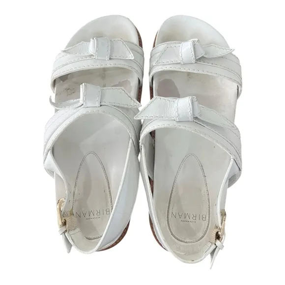 Alexandre Birman Clarita Sport Sandal White  Leather US Size 7.5 EU 38.5