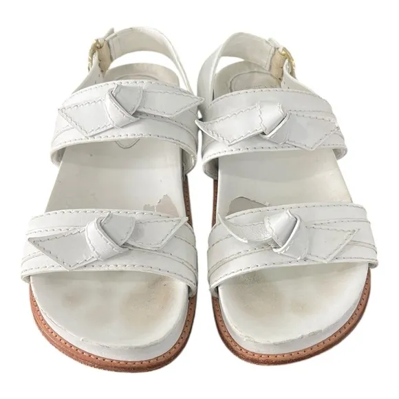 Alexandre Birman Clarita Sport Sandal White  Leather US Size 7.5 EU 38.5