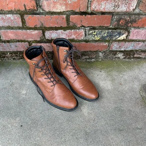 ALFANIMen's Mel Plain-Toe Boots Size 12M
