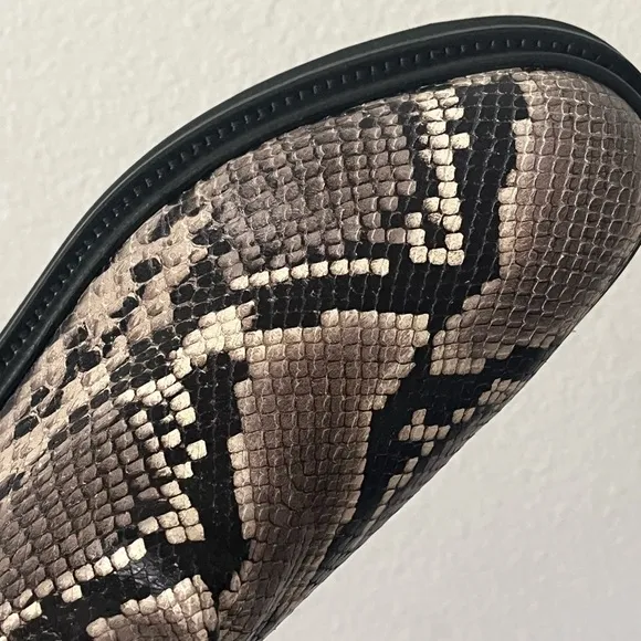 All Saints Billie snake Embossed print Ankle Boots size 10 nwt