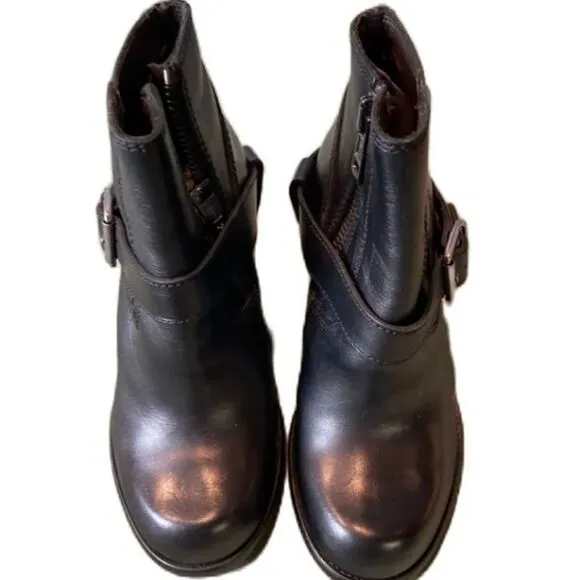 ALL SAINTS Chunky Strap Moto Ankle Boots