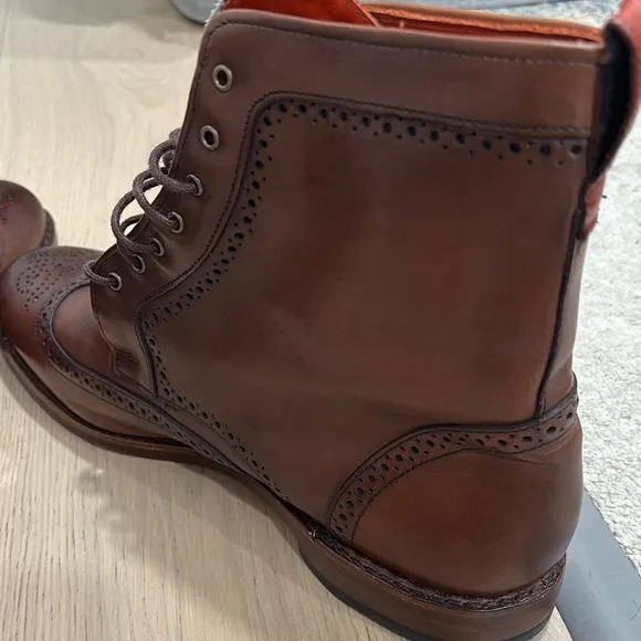 Allen Edmonds Brown Brogue Leather Boots