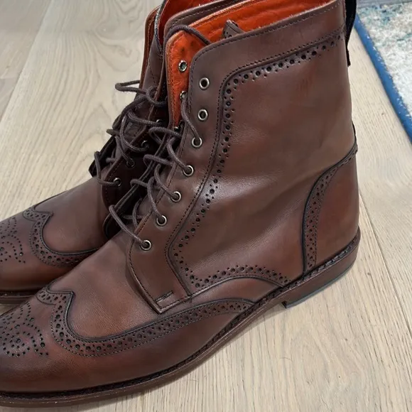 Allen Edmonds Brown Brogue Leather Boots