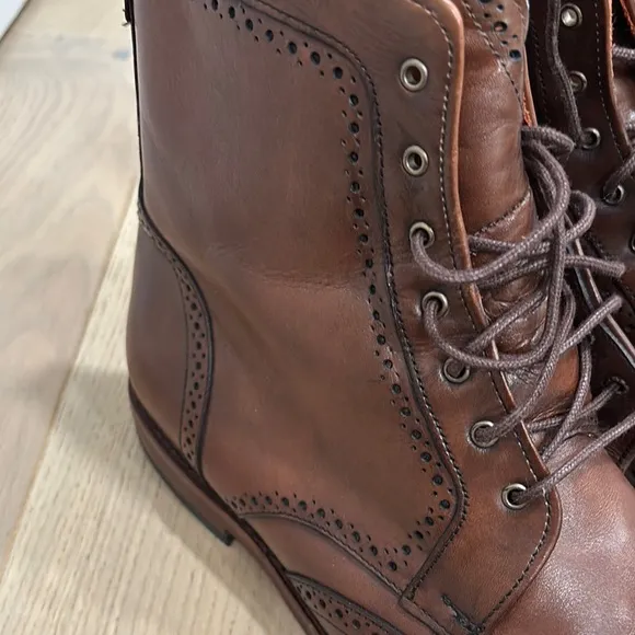 Allen Edmonds Brown Brogue Leather Boots