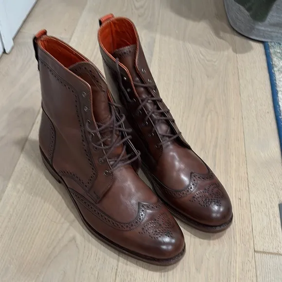 Allen Edmonds Brown Brogue Leather Boots