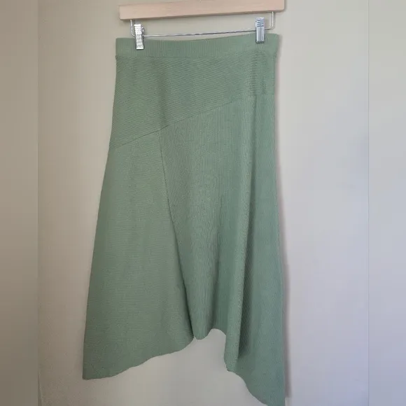ALLSAINTS Gia Asymmetric Ribbed Skirt