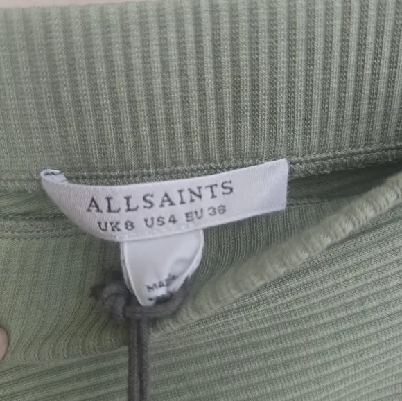 ALLSAINTS Gia Asymmetric Ribbed Skirt