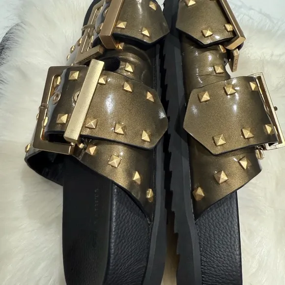 AllSaints Studded Slide Sandals - Women’s Size 10 - Trendy &amp; Comfortable