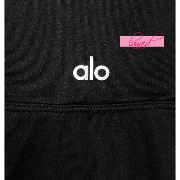 Alo Alosoft Courtside Tennis Dress Black Padded A-Line Fit And Flare Skater Mini