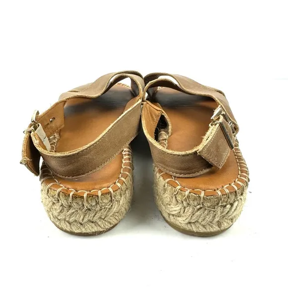 Alohas Marshmellow Sandal 41 Marshmellow Tan Leather Criss Cross Sandals 10
