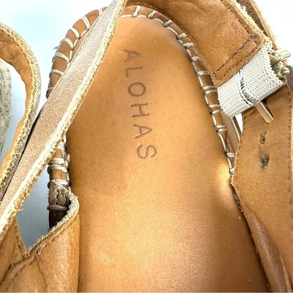 Alohas Marshmellow Sandal 41 Marshmellow Tan Leather Criss Cross Sandals 10
