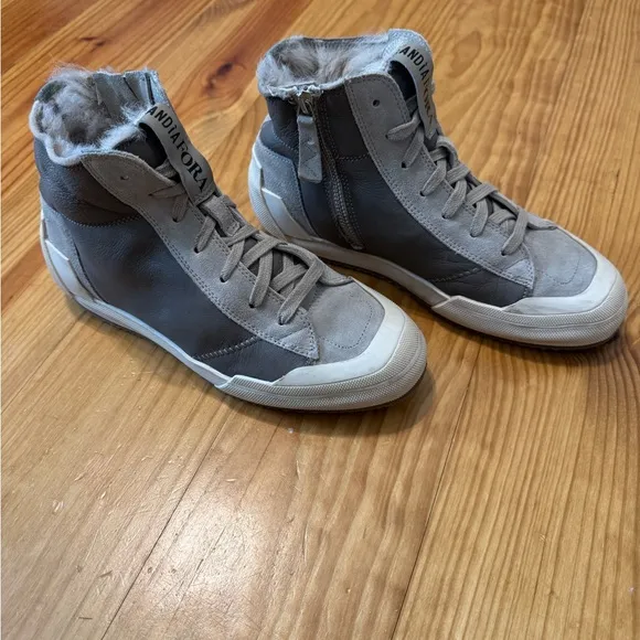 ANDIA FORA Leather Skater Sneakers Made in Italy EUR 38 US 7