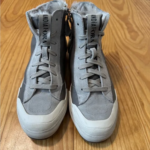 ANDIA FORA Leather Skater Sneakers Made in Italy EUR 38 US 7