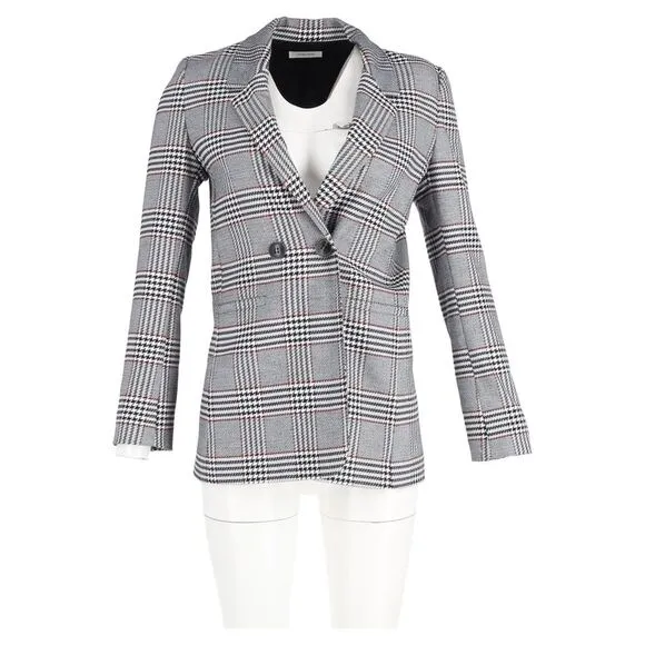 Anine Bing Madeleine Blazer in Grey Wool