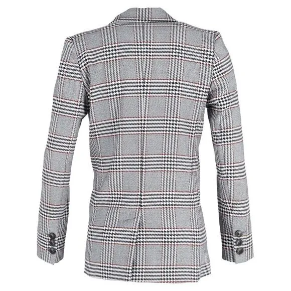 Anine Bing Madeleine Blazer in Grey Wool