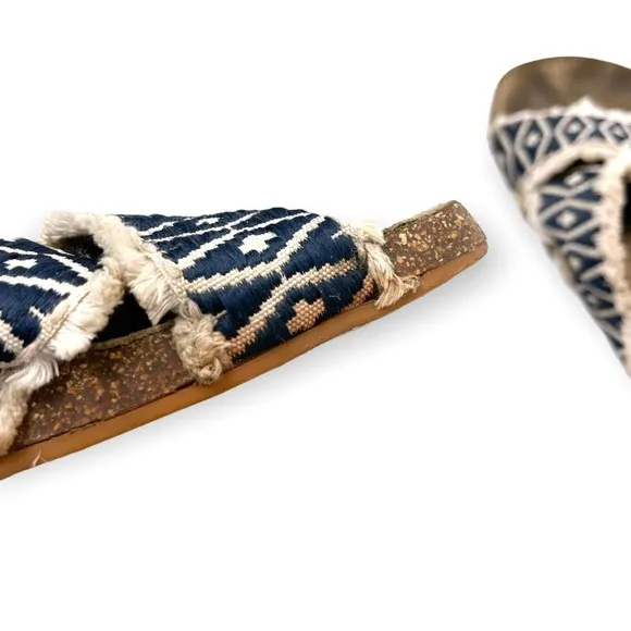 Anthropologie | Callie Criss Cross Slide Sandals