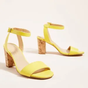 Anthropologie Elizabeth Cork-Heeled Sandals