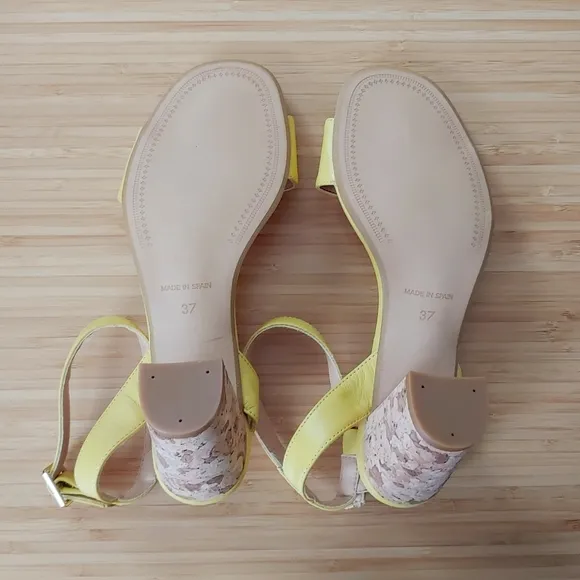 Anthropologie Elizabeth Cork-Heeled Sandals