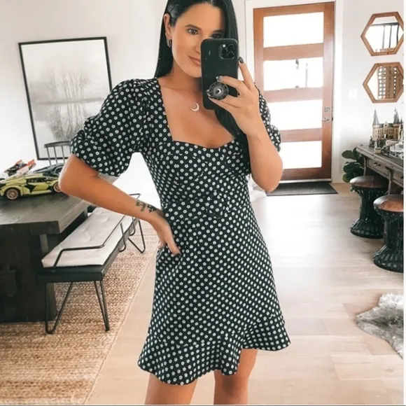Anthropologie Hutch Jenessa Polka Dot Mini Dress