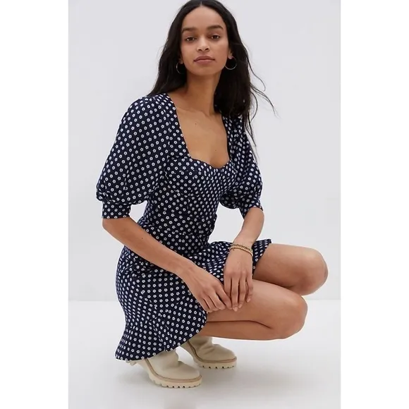 Anthropologie Hutch Jenessa Polka Dot Mini Dress