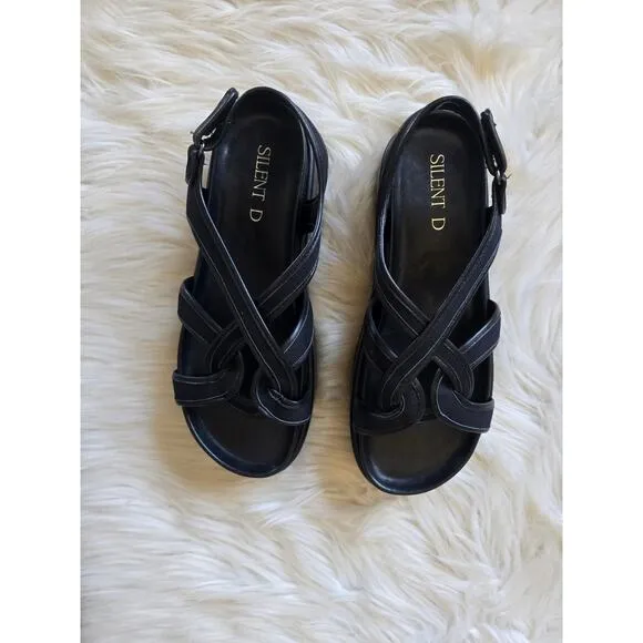 Anthropologie Silent D Black Platform Sandals - EU 40 (9.5-10.0 US)