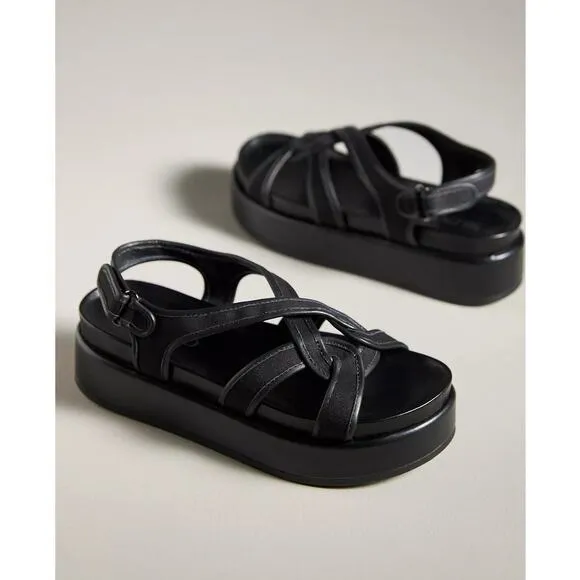 Anthropologie Silent D Black Platform Sandals - EU 40 (9.5-10.0 US)